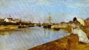 Berthe Morisot The Harbor at Lorient, National Gallery of Art, Washington Spain oil painting artist